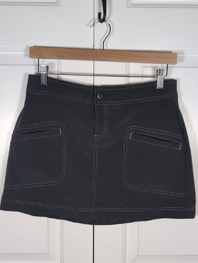 prAna Lena Skort Black Utility Mini Skirt Athleisure Hiking Gorpcore Techwear 4